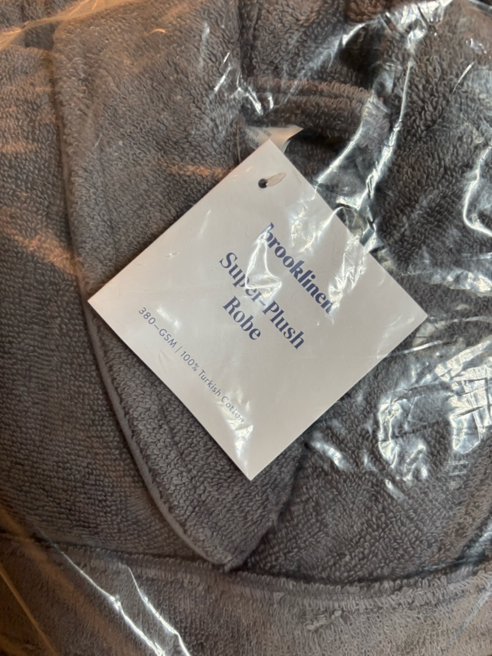 brooklinen Super-Plush Robe Graphite)📣 - Picture 7 of 7